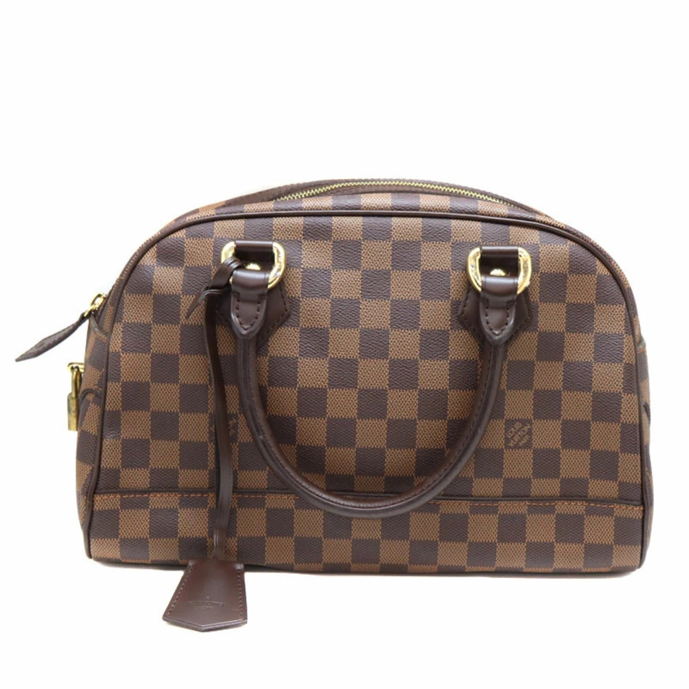 LOUIS VUITTON Duomo Handbag Damier Canvas Ebene Brown LV